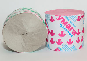 Бумага туалетная без втулке, серая