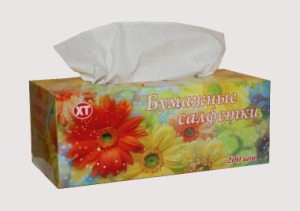 Салфетки бумажные V-сложения 210 × 230 в коробке